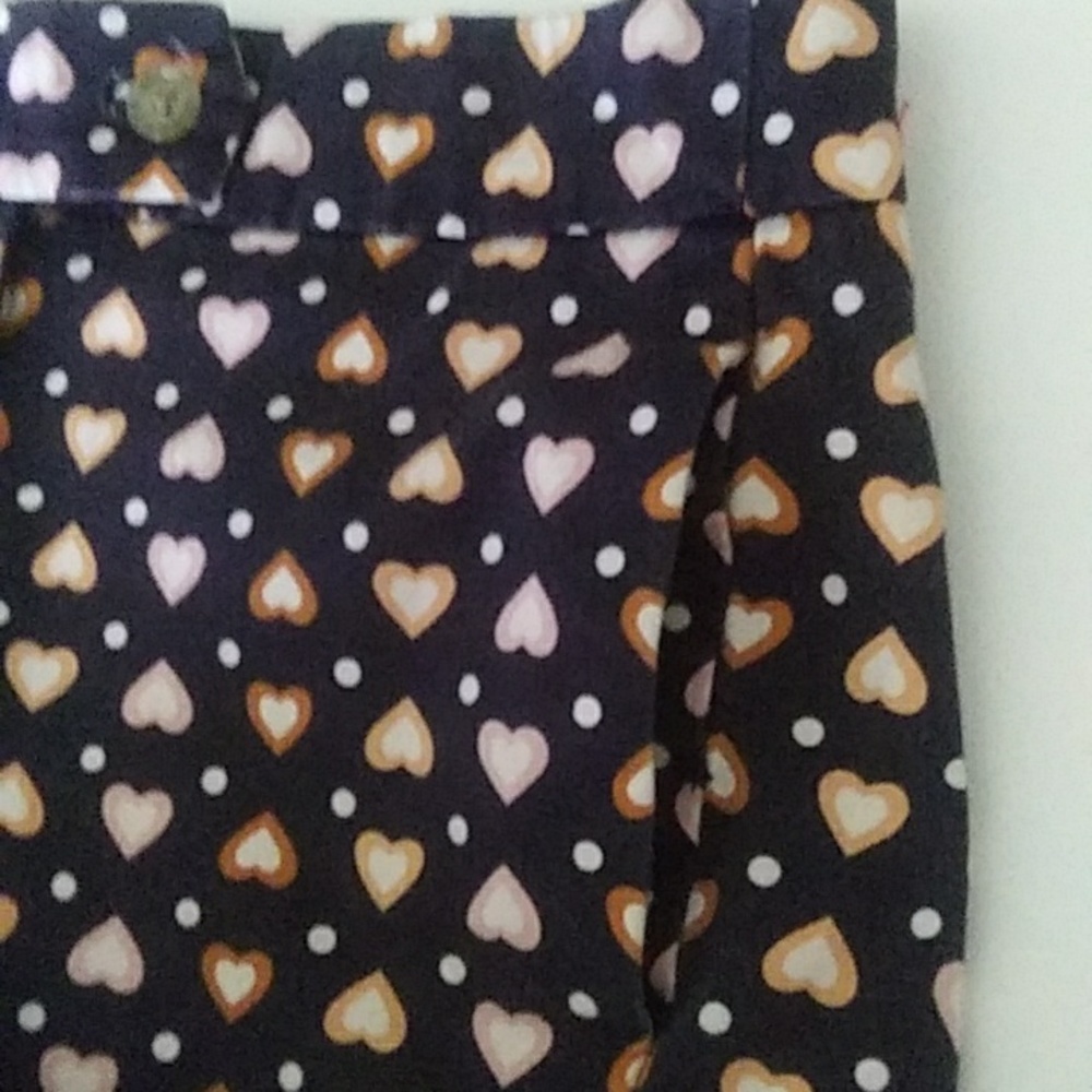 J. Crew Womens Multicolor Short Shorts SZ 00 Hearts Pattern 3" Ins - Picture 3 of 6